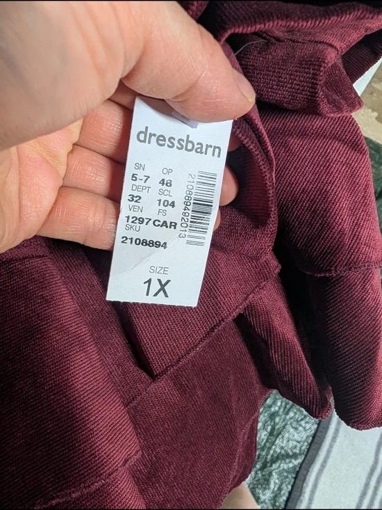 Women's Burgundy Suede Button-Front Jacket - Picture 10 of 10